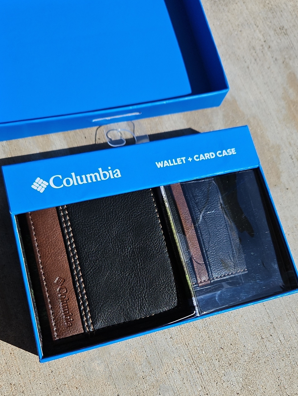 Columbia Leather Wallet And Card Case